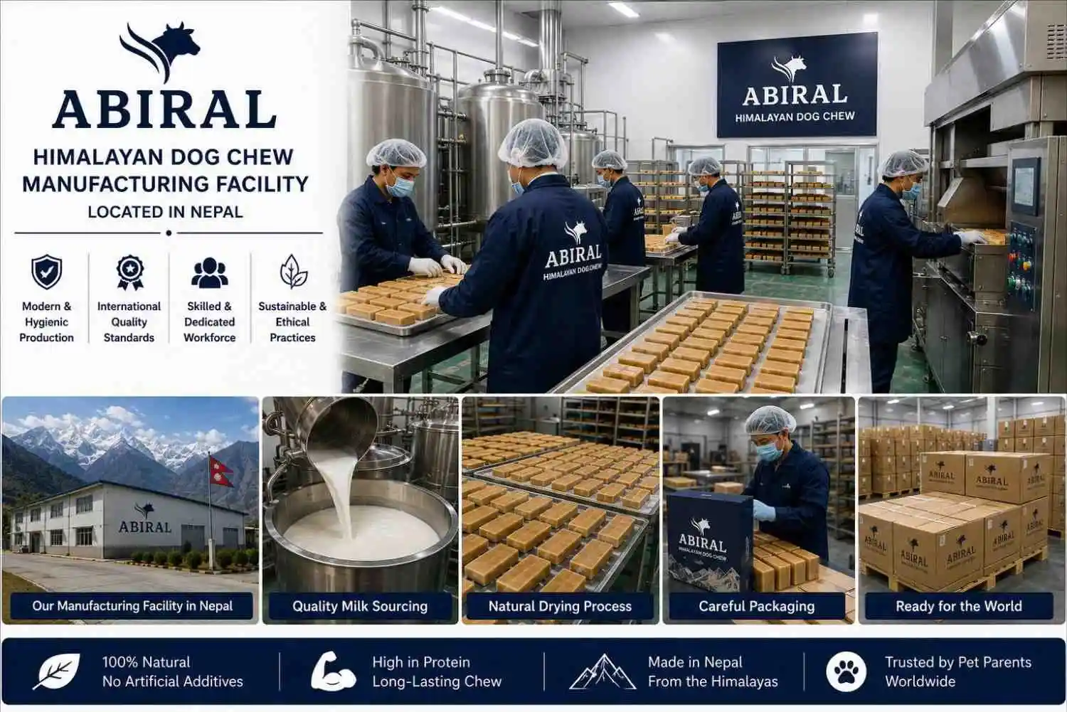 manufacturing facility of abiral himalayan dog chew nepal